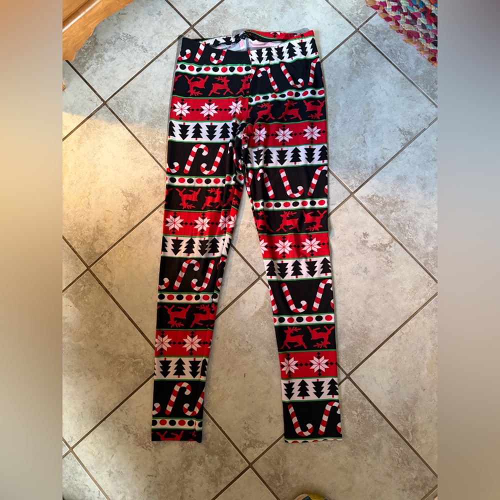 Just Love Festive Red and Black Leggings